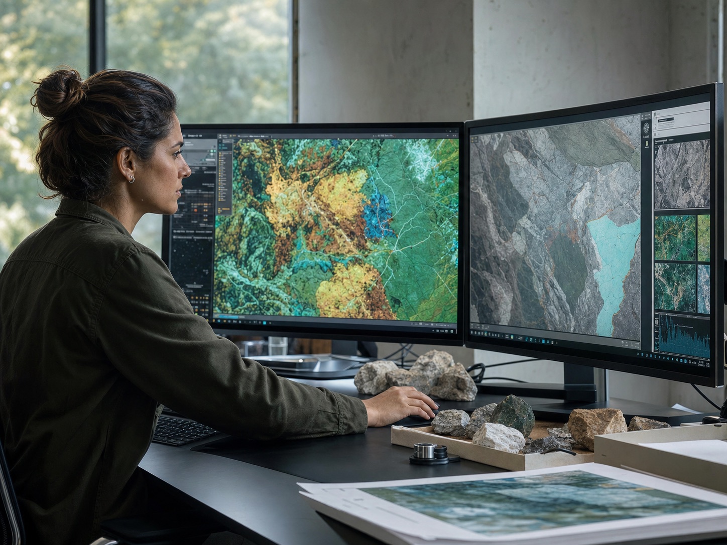Satellite imagery analysis applied to mineral exploration