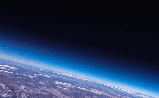 Superfície da Terra vista da alta atmosfera